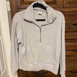 Avia Light Gray Zip-Up Sweater